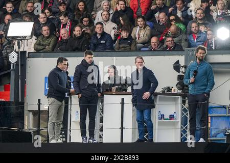 Rotterdam, Netherlands. 21st Apr, 2024. Rotterdam - Kenneth Perez, Kees Kwakman, Mario Been, Jan-Joost van Gangelen during the KNVB Cup Final/KNVB Bekerfinale between Feyenoord v NEC at Stadion Feijenoord De Kuip on 21 April 2024 in Rotterdam, Netherlands. Credit: box to box pictures/Alamy Live News Stock Photo