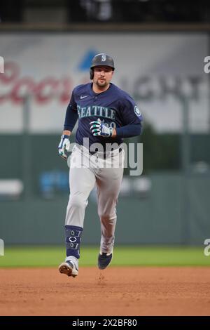 Seattle Mariners' Cal Raleigh hits a solo home run against the Tampa ...