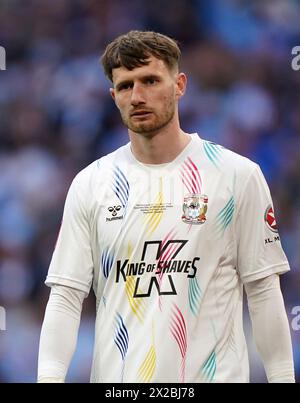 Coventry City goalkeeper Bradley Collins during the Emirates FA Cup semi-final match at Wembley Stadium, London. Picture date: Sunday April 21, 2024. Stock Photo