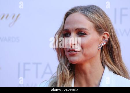 Dublin, Ireland. 20th April 2024.  Niamh Algar arriving on the red carpet at the Irish Film and Television Awards (IFTA), Dublin Royal Convention Centre. Credit: Doreen Kennedy/Alamy Live News. Stock Photo