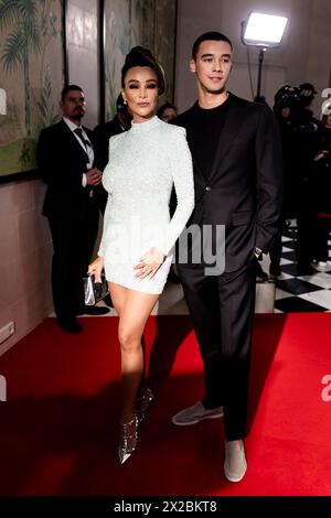 Berlin, Germany. 21st Apr, 2024. Verona Pooth, TV personality and actress, and her son San Diego Pooth attend the Felix Burda Award 2024 ceremony at the Adlon Kempinski Hotel. At the gala, the Felix Burda Foundation will honor commitment and pioneering research in the field of colorectal cancer prevention. Credit: Christoph Soeder/dpa/Alamy Live News Stock Photo