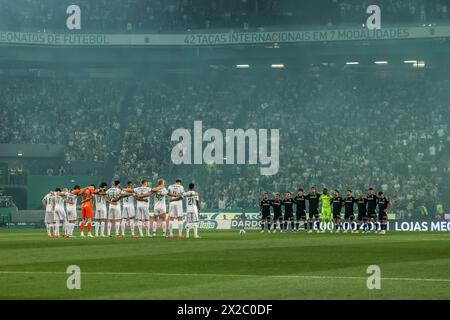 Lisbon, Portugal . 21st Apr, 2024. Lisbon, Portugal, April 21st 2024: in action during the Liga Portugal Betclic game between Sporting CP v Vitoria SC - Estadio Jose Alvalade, Lisbon, Portugal (João Bravo /SPP) Credit: SPP Sport Press Photo. /Alamy Live News Stock Photo