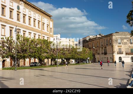 Piazza A. Scandaliato in Sciacca Stock Photo