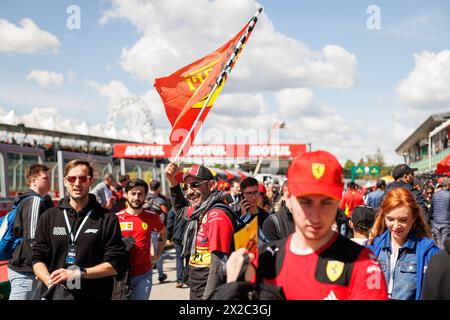 fans, supporters, public, spectators during the 2024 6 Hours of Imola, 2nd round of the 2024 FIA World Endurance Championship, from April 18 to 21, 2024 on the Autodromo Internazionale Enzo e Dino Ferrari in Imola, Italy - Photo Clément Luck/DPPI Credit: DPPI Media/Alamy Live News Stock Photo