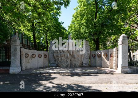 The memorial to the 1956 Hungarian Revolution by Robert Csíkszentmihályi erected in 2006 at the Budapest University of Technology and Economics Stock Photo