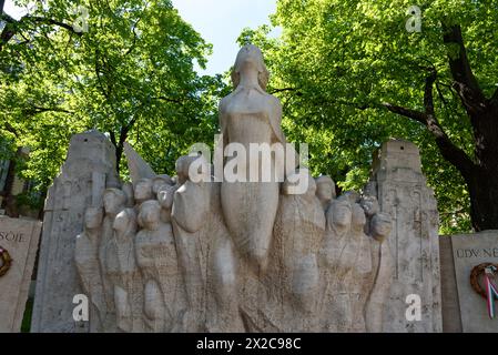 The memorial to the 1956 Hungarian Revolution by Robert Csíkszentmihályi erected in 2006 at the Budapest University of Technology and Economics Stock Photo