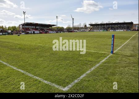 Batley, England - 21st April 2024 General view .  Rugby League Betfred Championship, Batley Bulldogs vs Wakefield Trinity at Fox's Biscuit Stadium, Batley, UK  Dean Williams Stock Photo