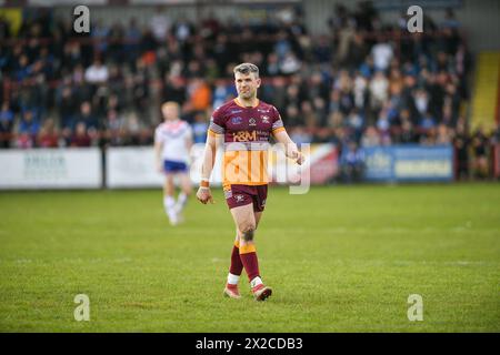 Batley, England - 21st April 2024  Elliot Kear of Batley Bulldogs. Rugby League Betfred Championship, Batley Bulldogs vs Wakefield Trinity at Fox's Biscuit Stadium, Batley, UK  Dean Williams Stock Photo