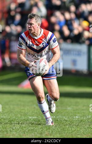 Batley, England - 21st April 2024 Wakefield Trinity's Matty Ashurst.  Rugby League Betfred Championship, Batley Bulldogs vs Wakefield Trinity at Fox's Biscuit Stadium, Batley, UK  Dean Williams Stock Photo