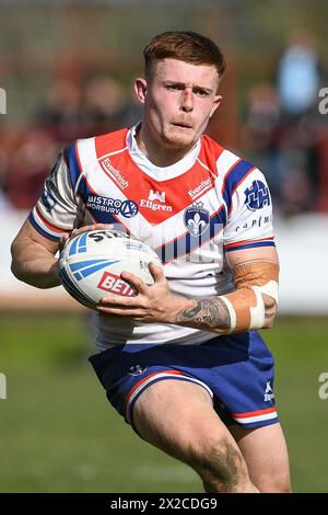 Batley, England - 21st April 2024 Wakefield Trinity's Myles Lawford.  Rugby League Betfred Championship, Batley Bulldogs vs Wakefield Trinity at Fox's Biscuit Stadium, Batley, UK  Dean Williams Stock Photo