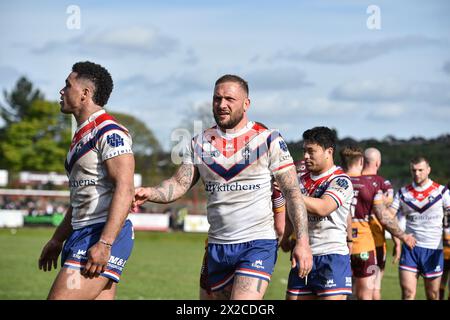 Batley, England - 21st April 2024 Wakefield Trinity's Josh Griffin.  Rugby League Betfred Championship, Batley Bulldogs vs Wakefield Trinity at Fox's Biscuit Stadium, Batley, UK  Dean Williams Stock Photo