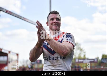 Batley, England - 21st April 2024 Wakefield Trinity's Matty Ashurst.  Rugby League Betfred Championship, Batley Bulldogs vs Wakefield Trinity at Fox's Biscuit Stadium, Batley, UK  Dean Williams Stock Photo