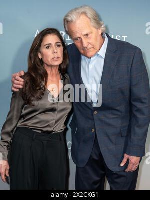 Maura Tierney and Jeff Daniels attend 'American Rust: Broken Justice' New York Screening at The Whitby Hotel in New York on March 26, 2024 Stock Photo