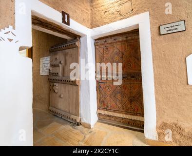 Riyadh, Saudi Arabia - February 10 2023: Interior of the Masmak fort that dates back to 1895 in Riyadh old town in Saudi Arabia capital city. Stock Photo