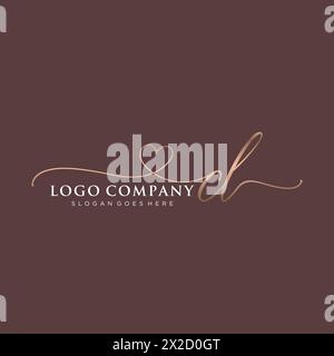 CL beauty monogram and elegant logo design Stock Vector