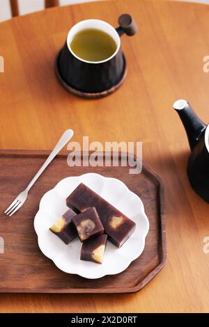 Bam Yanggang Dessert and Tea on the Table Stock Photo