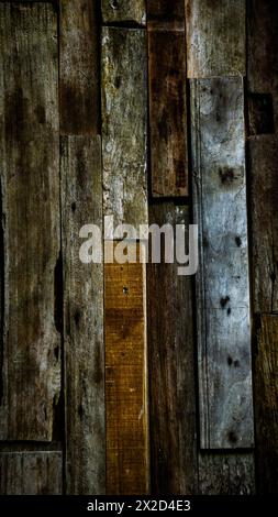 The rotten wood is neatly arranged. Suitable for background or template Stock Photo
