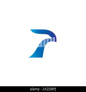 P Eagle Logo Simple Design. Letter P Icon. Eagle Vector Illustration Stock Vector