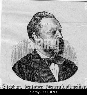 Stephan, Heinrich von, 7.1.1831 - 8.4.1897, German post office clerk and politician, ADDITIONAL-RIGHTS-CLEARANCE-INFO-NOT-AVAILABLE Stock Photo