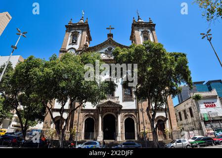The Church of São Francisco de Paula (Saint Francis of Paola) in the Center of Rio de Janeiro, Brazil Stock Photo