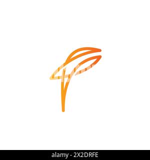 F Line Logo Symbol. Letter FG Logo Stock Vector