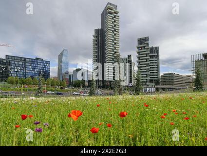 BAM library of trees, new modern park in Porta nuova district, Milan, Lombardy, Italy Stock Photo