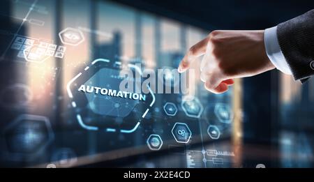 Automation technology industrial process workflow optimisation Stock Photo