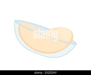 Glass bowl with dough vector illustration isolated on white background Stock Vector