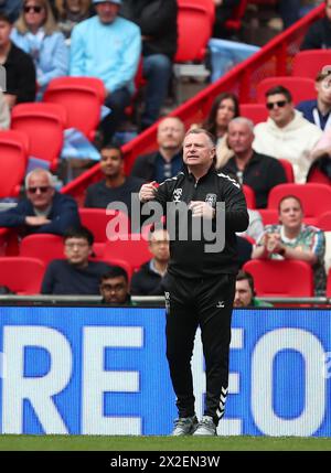 Manager of Coventry City, Mark Robins - Coventry City v Manchester United, The Emirates FA Cup Semi Final, Wembley Stadium, London, UK - 21st April 2024 Stock Photo