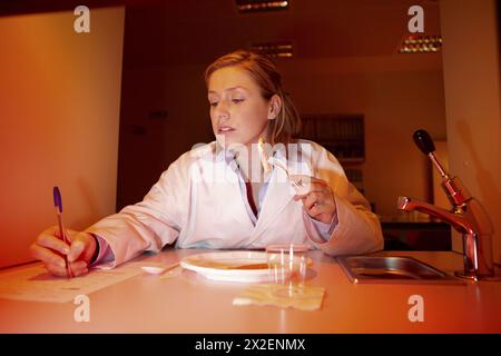 Sensory Laboratory, food analysis, Azti-Tecnalia, Marine and Food Research Technological Centre, Derio, Biscay, Basque Country, Spain Stock Photo