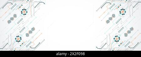Abstract vector background on a technological theme. Stock Vector