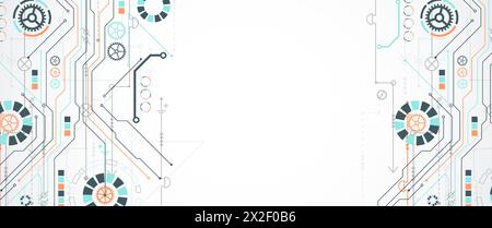 Abstract vector background on a technological theme. Stock Vector
