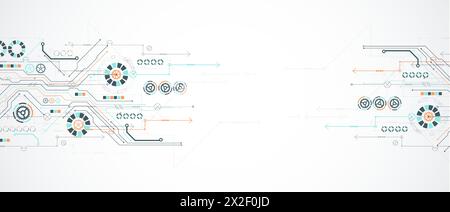 Abstract vector background on a technological theme. Stock Vector