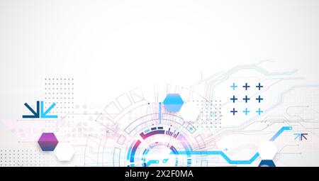 Abstract vector background on a technological theme. Stock Vector
