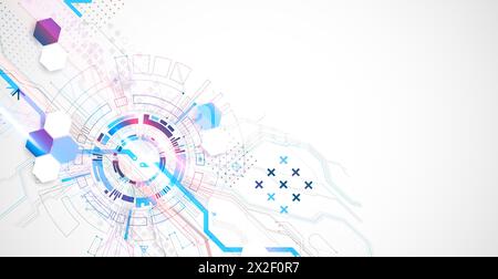 Abstract vector background on a technological theme. Stock Vector
