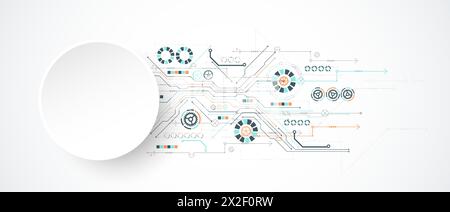 Abstract vector background on a technological theme. Stock Vector