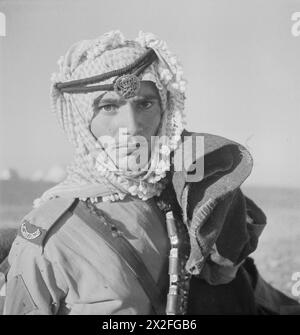 CECIL BEATON PHOTOGRAPHS: GENERAL - Travels in the Middle East 1942: Head and shoulders portrait of an Arab Legionnaire Stock Photo