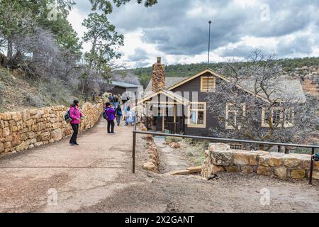 Famous historic Kolb Studio on the South Rim of Grand Canyon National Park in Arizona Stock Photo