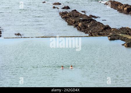 Pittenweem tidal Swimming Pool Stock Photo