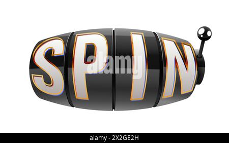 Black slot machine wins the jackpot isolated on white. 777 Big win concept. Casino jackpot. Vector illustration Stock Vector