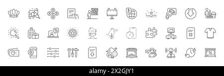 Love tickets, Search map and Document line icons. For web app, printing. Line icons. Vector Stock Vector