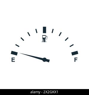 Full Fuel Gauge, Full Fuel Indicator Icon Design Template Elements Stock Vector