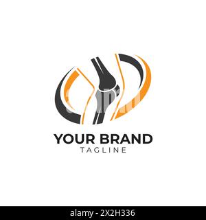 Orthopedic or joint bone care logo design template Stock Vector