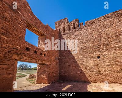 Quarai Ruins, Salinas Pueblo Missions National Monument, Punta del Agua, New Mexico. Stock Photo