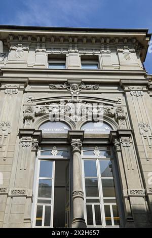 Art nouveau facade of the Central Post Office building at Parma in northern Italy Stock Photo