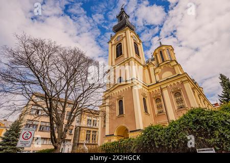 15 March 2024, Sarajevo, Bosnia and Herzegovina: Theotokos Cathedral: Sarajevo's religious landmark. Stock Photo