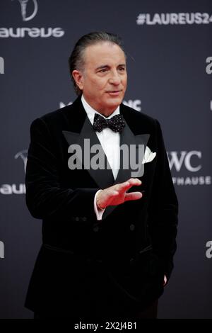 Madrid, Madrid, Spain. 22nd Apr, 2024. ANDY GARCIA, actor on the red carpet, during the Laureus World Sports Awards 2024 at the Palacio de Cibeles in Madrid, during the gala of the 25th edition of the Laureus World Sports Awards. (Credit Image: © Luis Soto/ZUMA Press Wire) EDITORIAL USAGE ONLY! Not for Commercial USAGE! Credit: ZUMA Press, Inc./Alamy Live News Stock Photo
