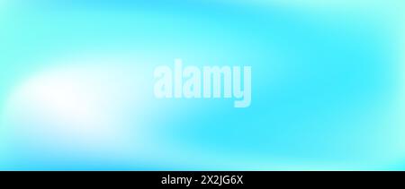 Bright turquoise gradient background. Vibrant fluid teal color backdrop. Abstract smooth fresh mint wallpaper. Blur vivid blue green marine concept texture for banner, poster, presentation. Vector Stock Vector