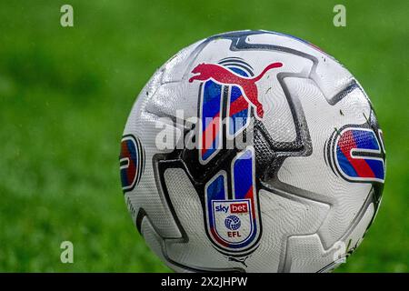 Riverside Stadium, Middlesbrough on Monday 22nd April 2024. EFL and PUMA Official Match Ball during the Sky Bet Championship match between Middlesbrough and Leeds United at the Riverside Stadium, Middlesbrough on Monday 22nd April 2024. (Photo: Trevor Wilkinson | MI News) Credit: MI News & Sport /Alamy Live News Stock Photo