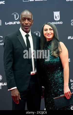 Madrid, Madrid, Spain. 22nd Apr, 2024. Michael Johnson, Armine Shamiryan attends Laureus World Sports Awards Madrid 2024 - Red Carpet at Palacio de Cibeles on April 22, 2024 in Madrid, Spain (Credit Image: © Jack Abuin/ZUMA Press Wire) EDITORIAL USAGE ONLY! Not for Commercial USAGE! Credit: ZUMA Press, Inc./Alamy Live News Stock Photo